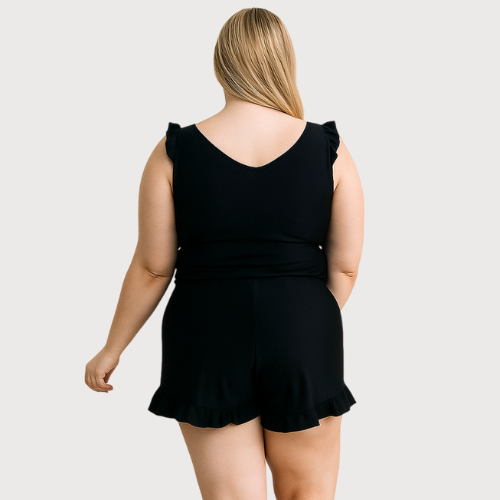 Traje de baño entero con volantes Aura Wear
