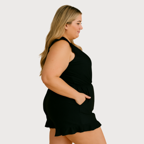 Traje de baño entero con volantes Aura Wear