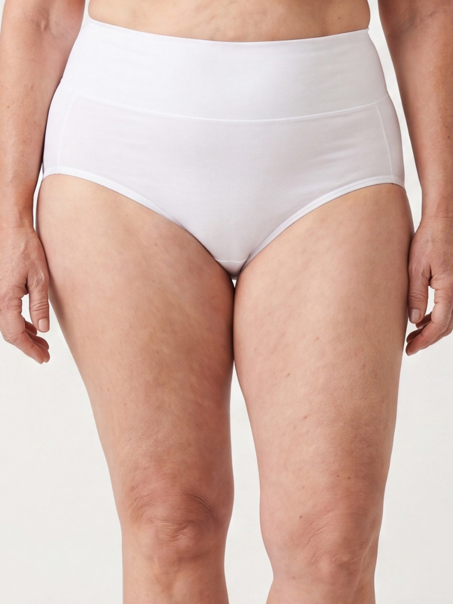 Braga de algodón tiro alto color blanco - Aura Wear | shapewear tallas grandes